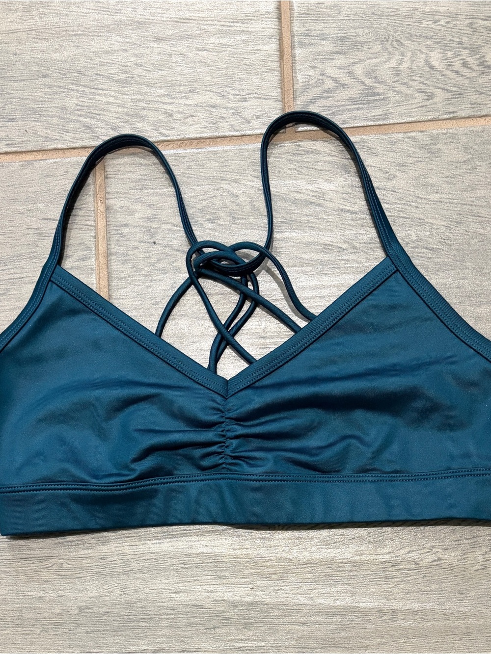 ALO Yoga Sunny Strappy Sports Bra Teal